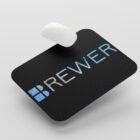Black Brewer Mouse Pad with white mouse on top