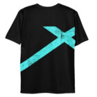 Black T-Shirt with Apex Interstellar Transport logo in teal blue back