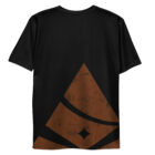 Black T-Shirt with Bank of Zaonce logo in orange back