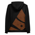 Black pullover Hoodie with Bank of Zaonce logo in orange back
