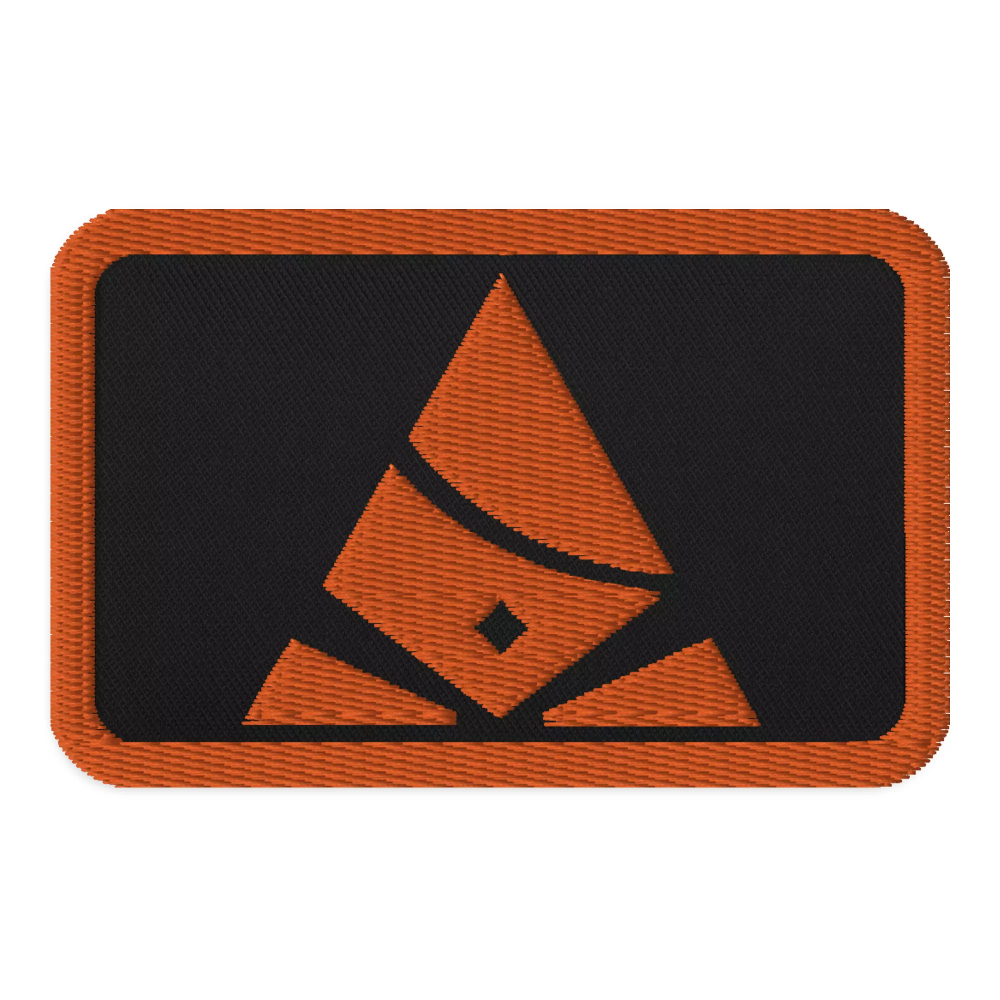 Embroidered Patch with Bank of Zaonce logo in orange